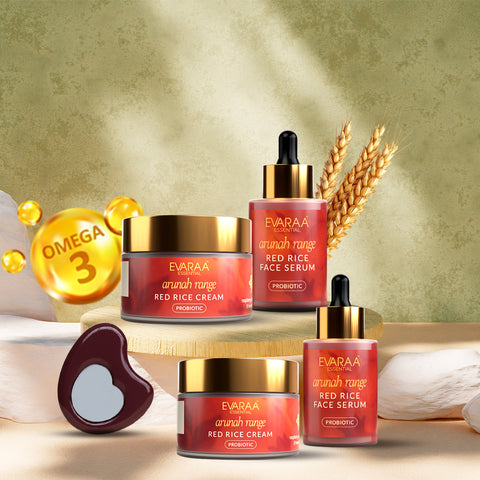 Red Rice Cream + Red Rice Serum (Two-Month Pack)+ Free Gua Sha